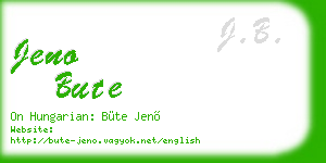 jeno bute business card